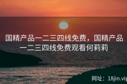 国精产品一二三四线免费，国精产品一二三四线免费观看何莉莉