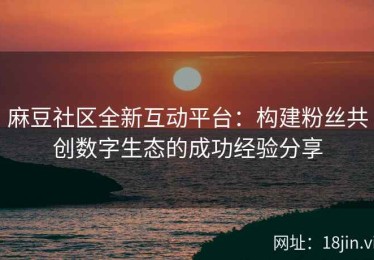 麻豆社区全新互动平台：构建粉丝共创数字生态的成功经验分享