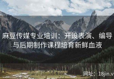 麻豆传媒专业培训：开设表演、编导与后期制作课程培育新鲜血液