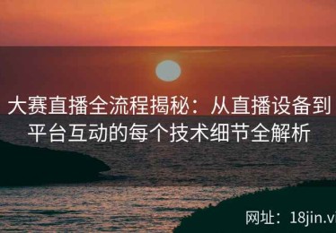 大赛直播全流程揭秘：从直播设备到平台互动的每个技术细节全解析