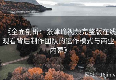 《全面剖析：张津瑜视频完整版在线观看背后制作团队的运作模式与商业内幕》